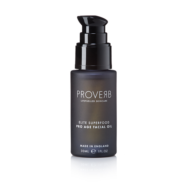 21 plant oils including banana flower, chia and blackcurrant in Proverb facial oil